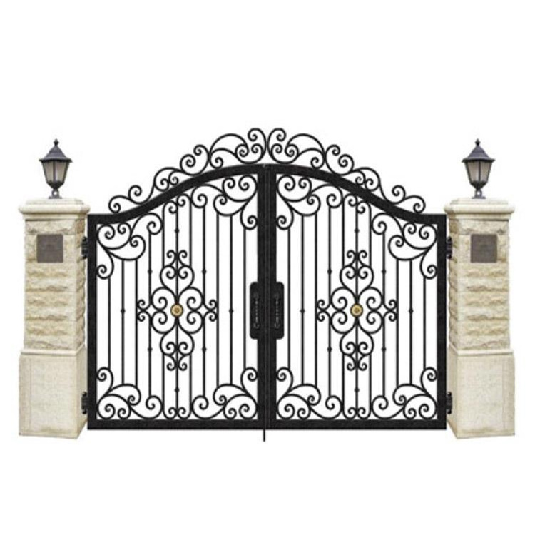 Hot Sale of High Quality European-style Outdoor Gate Villa Garden Courtyard Gate Wrought Iron Gate Swing Traditional 5 Years 009