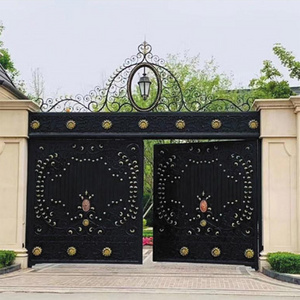 Hot Sale of High Quality European-style Outdoor Gate Villa Garden Courtyard Gate Wrought Iron Gate Swing Traditional 5 Years 009