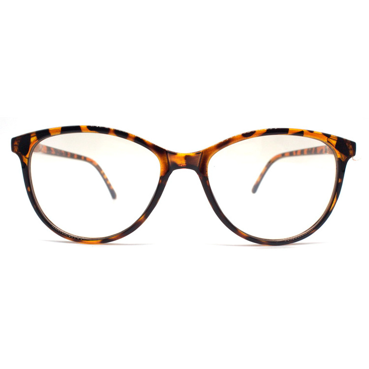 big frame eyewear wholesale women  cat eye reading glasses with spring hinge demi color