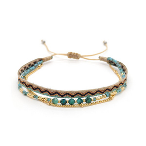 Colombian style multi-layer handstring simple Miyuki rice bead braided beaded bracelet for women