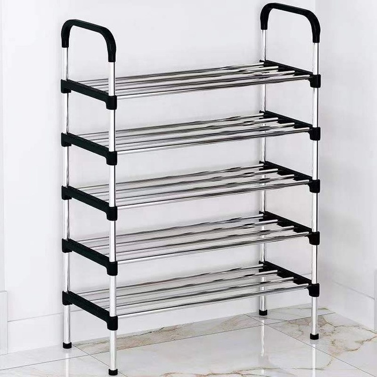 4-Tier Metal Shoe Tower 20-Pair Shoe Storage Organizer Unit Entryway Shelf Cabinet Shoe Rack Stand