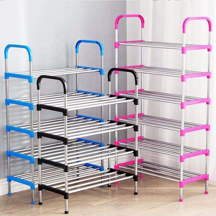 4-Tier Metal Shoe Tower 20-Pair Shoe Storage Organizer Unit Entryway Shelf Cabinet Shoe Rack Stand