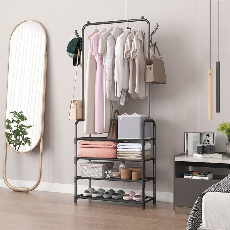 Home Waterproof Clothes Hanger Coat Rack With Wardrobe Closet Shoe Rack Storage Racks Stand