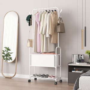 Home Waterproof Clothes Hanger Coat Rack With Wardrobe Closet Shoe Rack Storage Racks Stand