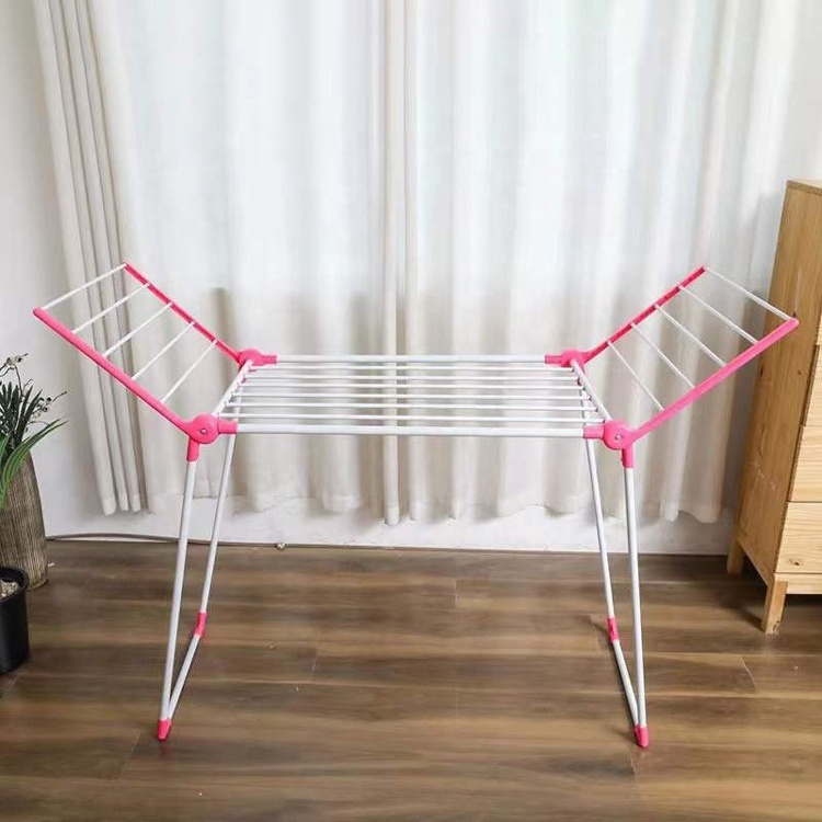 Indoor Outdoor Portable Folding Dryer Cloth Hanger Stand Metal Laundry Clothes Towel Drying Rack