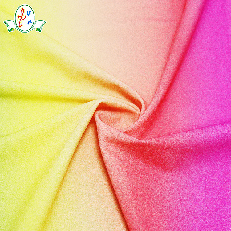 Stretch Rainbow Spandex Licras Color Change Fabric Color Changing Swimwear Fabric