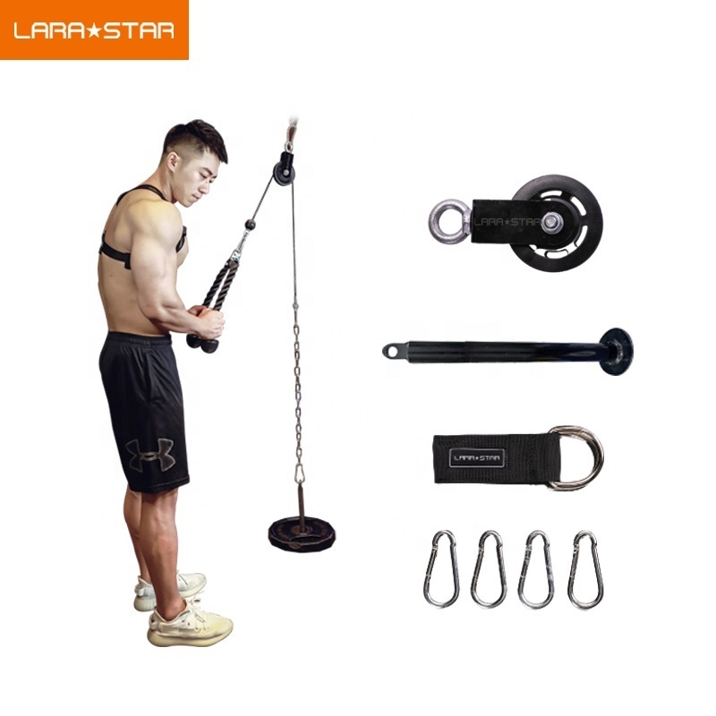 hot sale Fitness Pulley Cable System DIY Loading Triceps Rope Machine Workout Adjustable Length Home Gym Sport Accessories