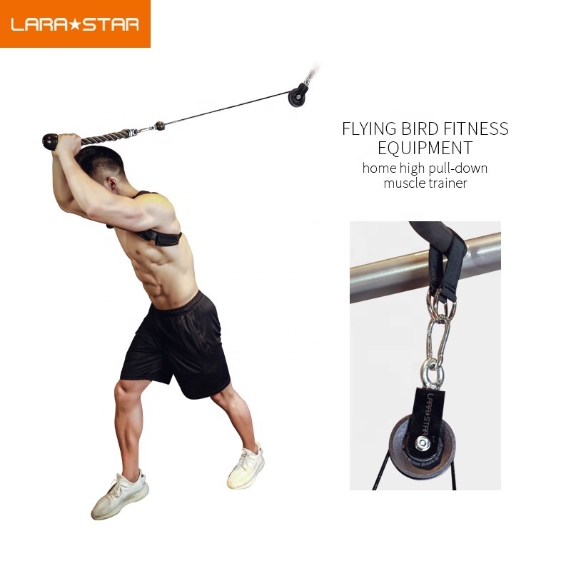 hot sale Fitness Pulley Cable System DIY Loading Triceps Rope Machine Workout Adjustable Length Home Gym Sport Accessories