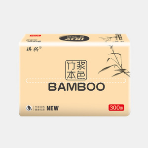 Manufacturer Facial Paper 100% Natural Bamboo Pulp Disposable Facial Tissue