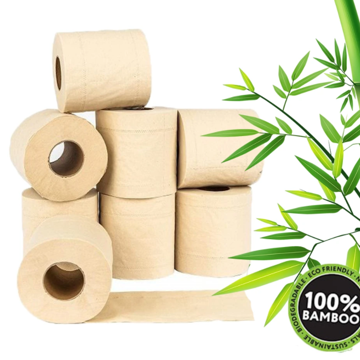 toilet paper  Soft and  3 Ply Tissue bamboo toilet paper roll Comfortable hemp toilet paper