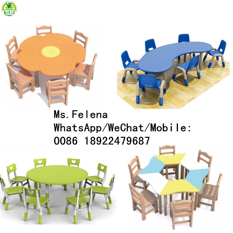 QIXIN PLAY Cheap kindergarten classroom furniture supplier Malaysia for children plastic table and chair