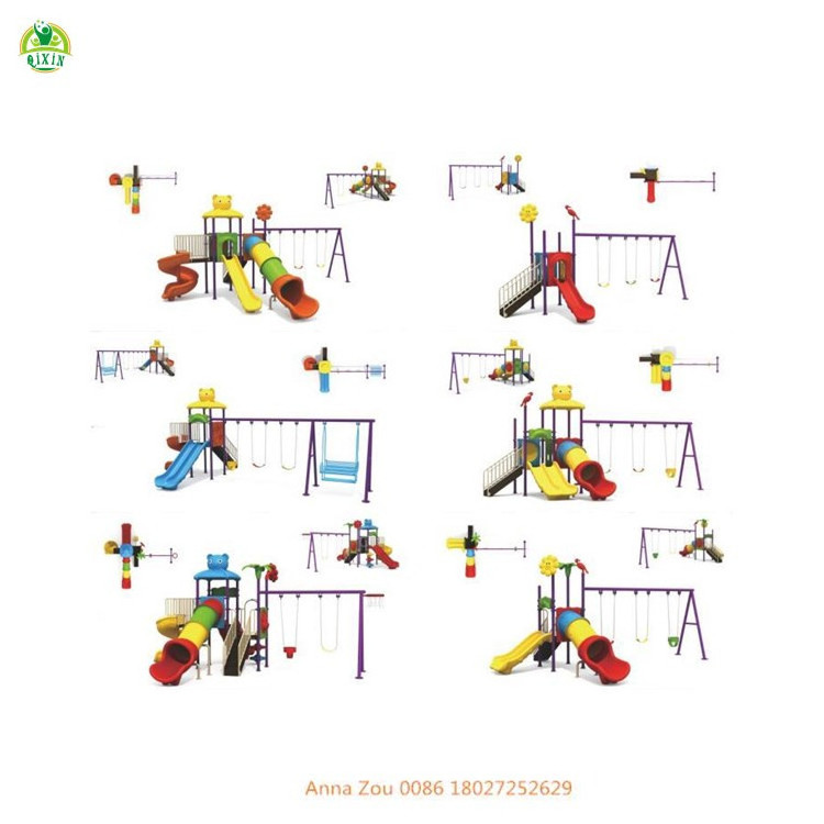 Cheap kindergarten outside educational toys, outdoor kids playground, playpen with slide and swing