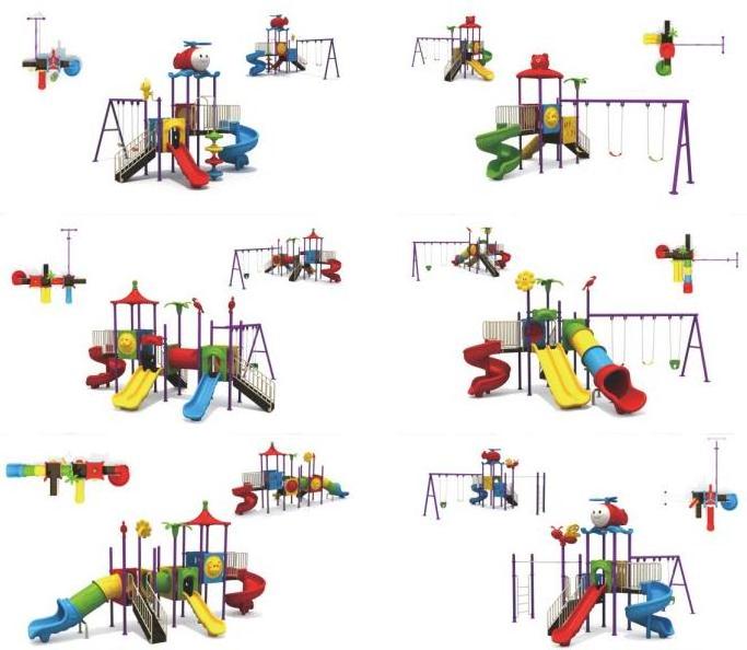 Cheap kindergarten outside educational toys, outdoor kids playground, playpen with slide and swing