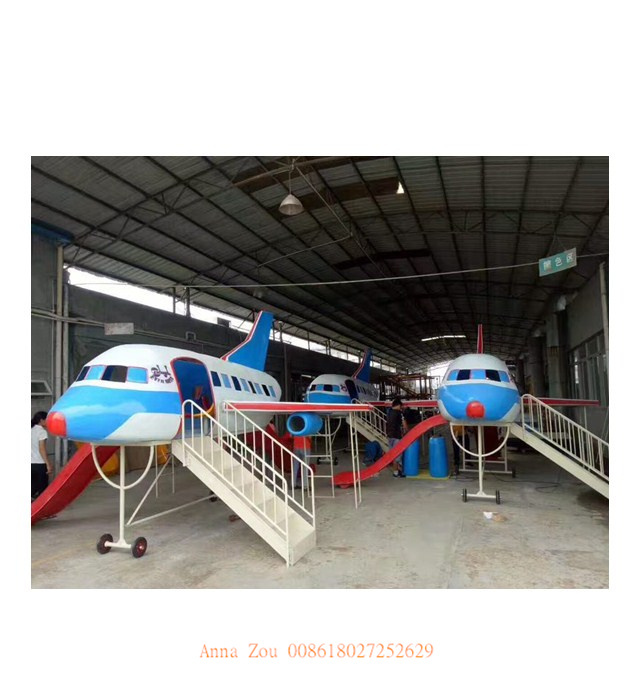 Guangzhou Qixinplay Airplane Playground Equipment Airplane Outdoor Playground for Kids QX-124D