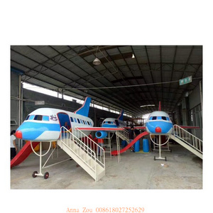 Guangzhou Qixinplay Airplane Playground Equipment Airplane Outdoor Playground for Kids QX-124D