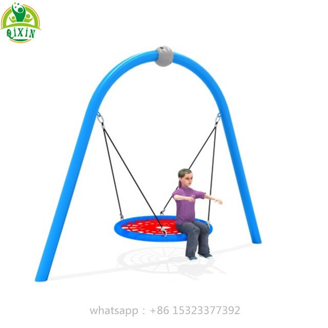 Single swing playing equipment outdoor kids bird nest design swing