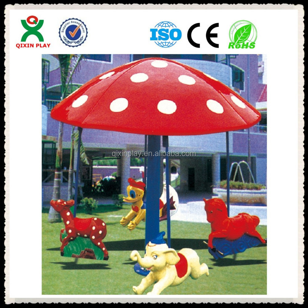 LLDPE Plastic carousel go round toys made in china / merry go round kids carousel toy (QX-124F)