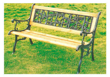 2016 Best selling wrought iron metal garden benches teak wooden garden benches outdoor bench seat for sale QX-146F