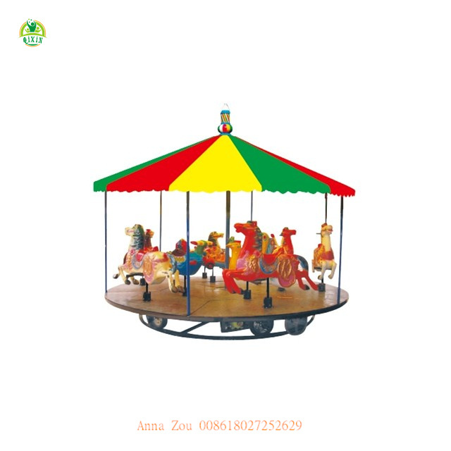 Kids ride used electric carousel horse / amusement park carousel horse / electric fiberglass carousel horses for sale (QX-127A)