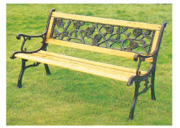 2016 Best selling wrought iron metal garden benches teak wooden garden benches outdoor bench seat for sale QX-146F