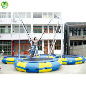 China factory cheap New design large mobile bungee trampoline for 4 persons bungee jumping trampoline park