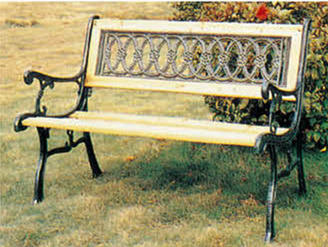 2016 Best selling wrought iron metal garden benches teak wooden garden benches outdoor bench seat for sale QX-146F