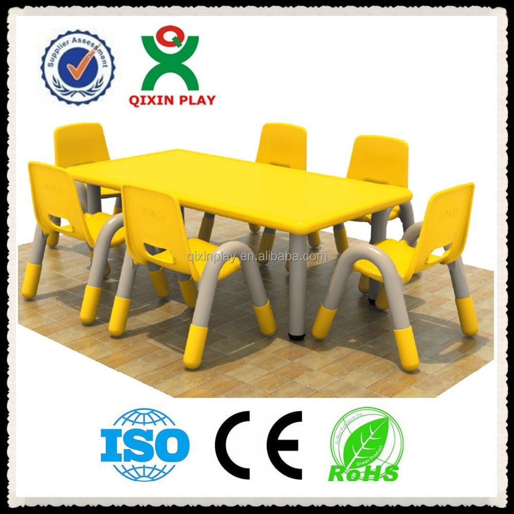 High quality tables and chairs for children's education daycare decoration Plastic chairs and tables QX-193A