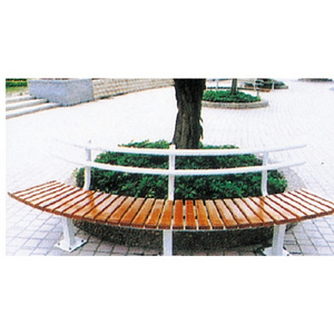 Outdoor Wood Garden circle wood chair/round tree bench for sale(QX-144K)