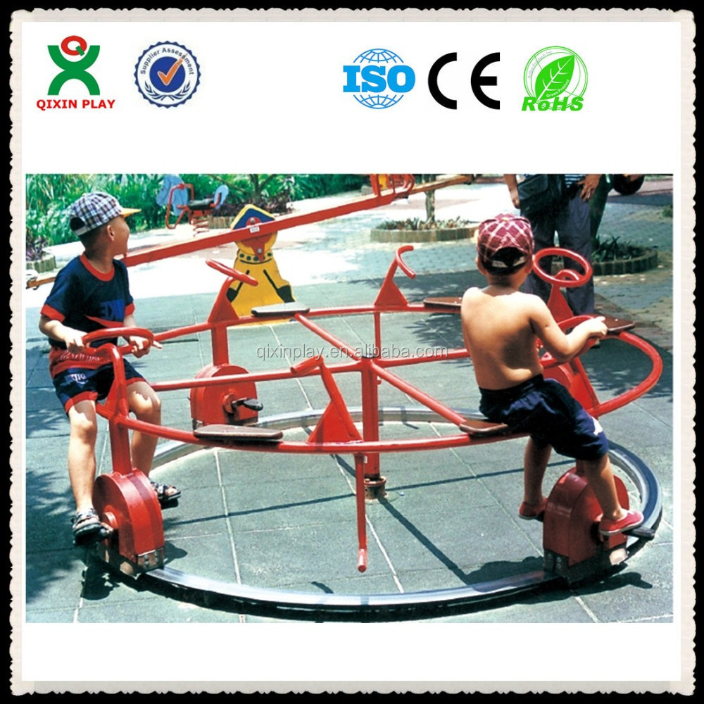 LLDPE Plastic carousel go round toys made in china / merry go round kids carousel toy (QX-124F)