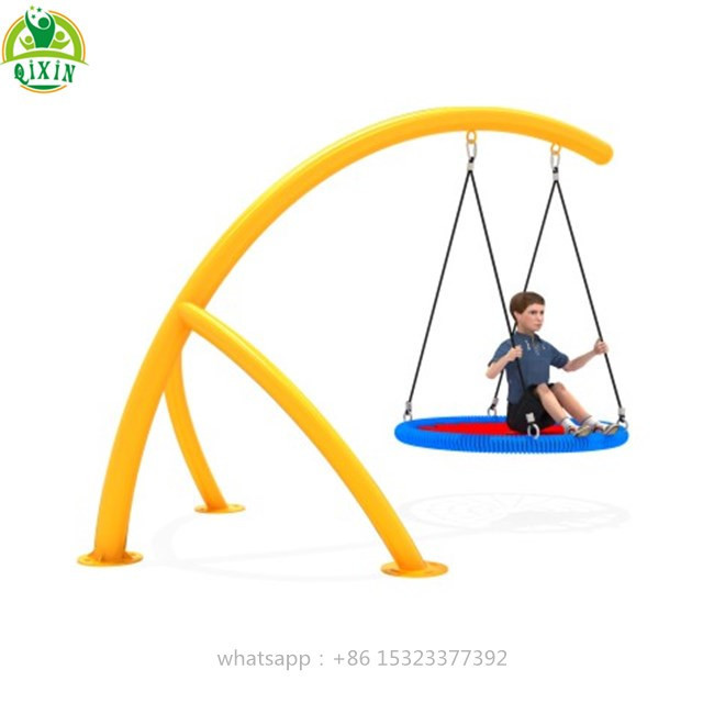 Single swing playing equipment outdoor kids bird nest design swing