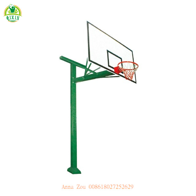 Best selling fiberglass basketball pole and backboard outdoor tempered glass basketball backboard QX-141A