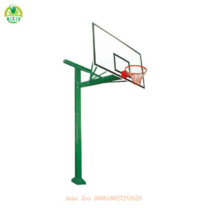 Best selling fiberglass basketball pole and backboard outdoor tempered glass basketball backboard QX-141A