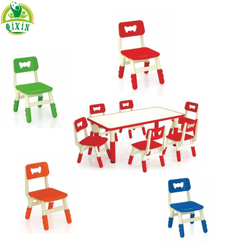 High quality tables and chairs for children's education daycare decoration Plastic chairs and tables QX-193A