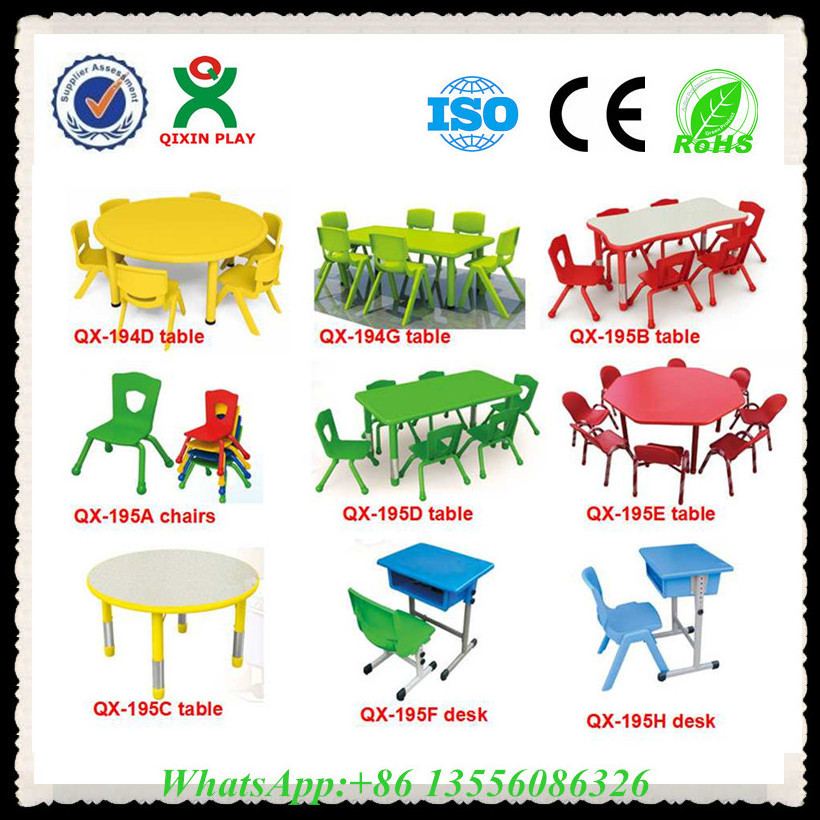 Cheap nursery furniture/plastic kids chairs and table set/used daycare furniture for sales