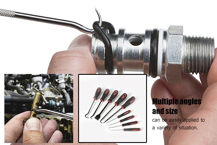 Auto repair hand tool oil seal puller removal tool hook pick tool 9pcs scraper pick & hook set