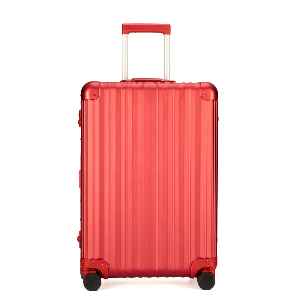 Lightweight Hard Case Trolley Luggage Bag Carry On Suitcase Aluminum Alloy Trolley Luggage With TSA Lock