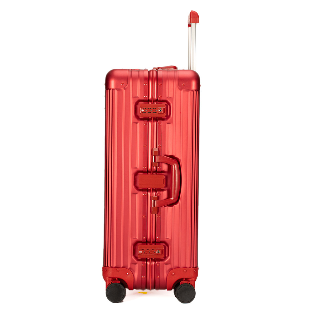 Lightweight Hard Case Trolley Luggage Bag Carry On Suitcase Aluminum Alloy Trolley Luggage With TSA Lock