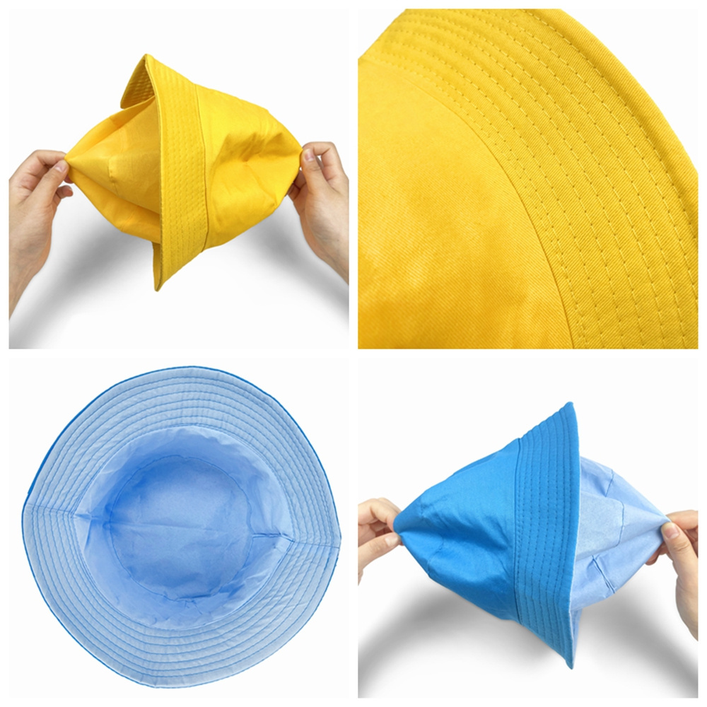 DDA445 Custom LOGO Solid Color Fisherman Cap Kids Women Men Summer Beach Sun Visor Hat Bulk Cotton Blank Plain Bucket Hat