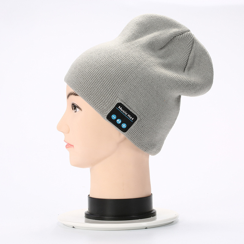 DDA670 Unisex Outdoor Headphone Sports Ski Hat Winter Warm Knitted Beanies Cap Music Wireless Smart Earphone Knit Hats