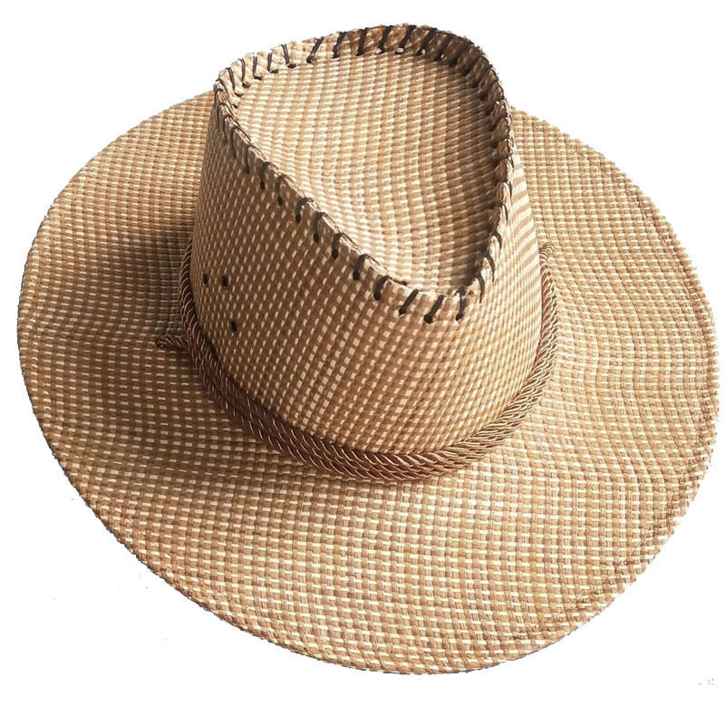 WS154 New Fashion Western Cowboy Straw Hat Summer Sun Protection Straw Hat Outdoor Travel Sunbonnet Wholesale Straw Hat