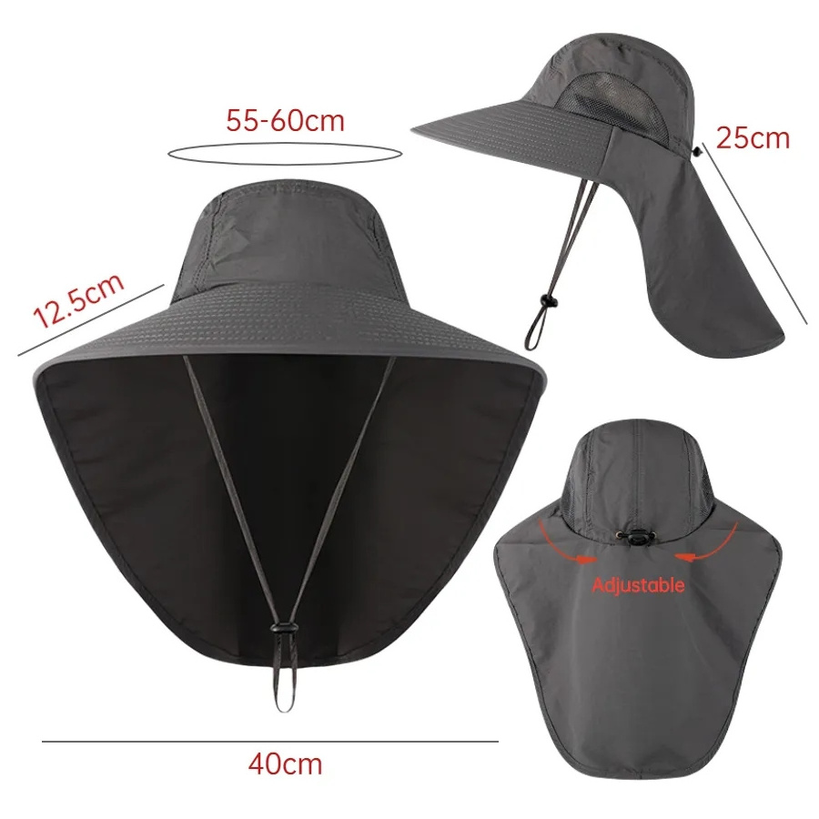 LTT1366 Wholesale Embroidered Cotton Summer Beach Visor Cap Fisherman Cap Woman Men Bucket Hat