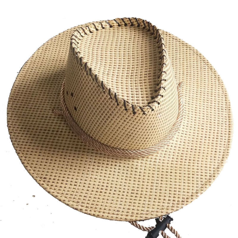 WS154 New Fashion Western Cowboy Straw Hat Summer Sun Protection Straw Hat Outdoor Travel Sunbonnet Wholesale Straw Hat