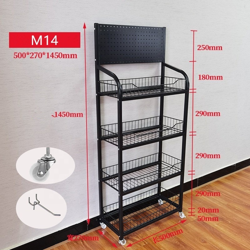 Supermarket Promotional Floor Standing Convenience Store Display Racks Sample Display Metal Racks