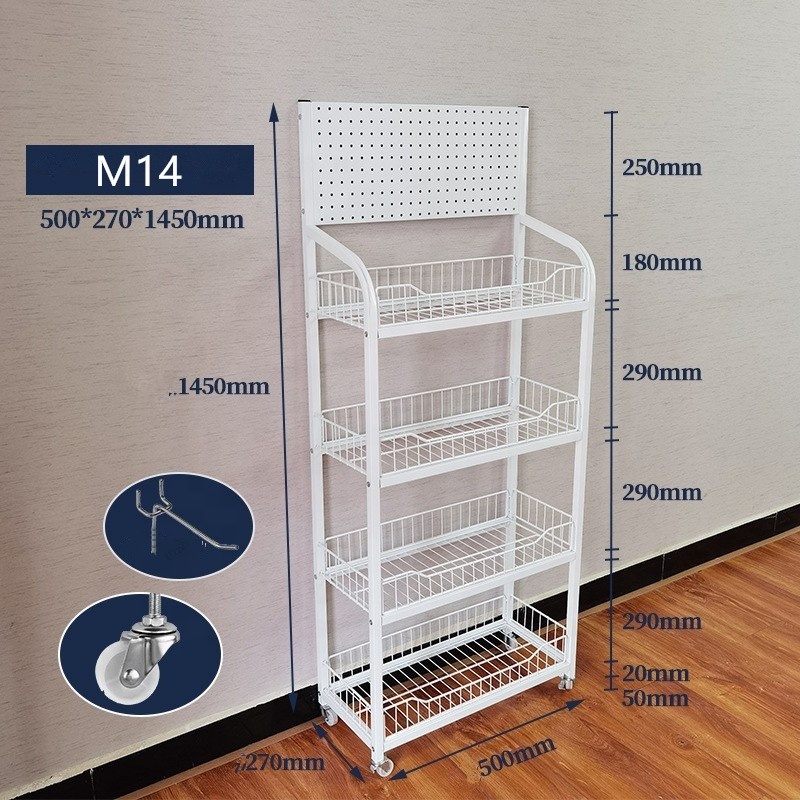 Supermarket Promotional Floor Standing Convenience Store Display Racks Sample Display Metal Racks