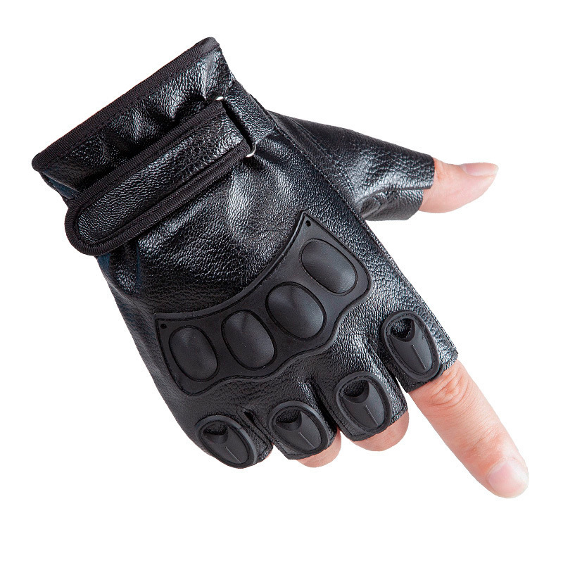 Half Fingers Breathable Cycling Racing Hand Gloves Custom Bike Riding Motorcycle Leather Glove For Men