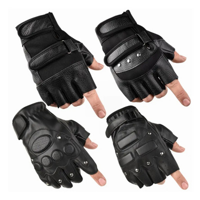 Half Fingers Breathable Cycling Racing Hand Gloves Custom Bike Riding Motorcycle Leather Glove For Men