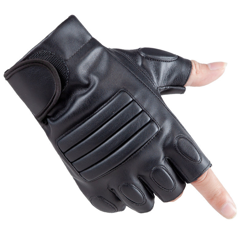 Half Fingers Breathable Cycling Racing Hand Gloves Custom Bike Riding Motorcycle Leather Glove For Men