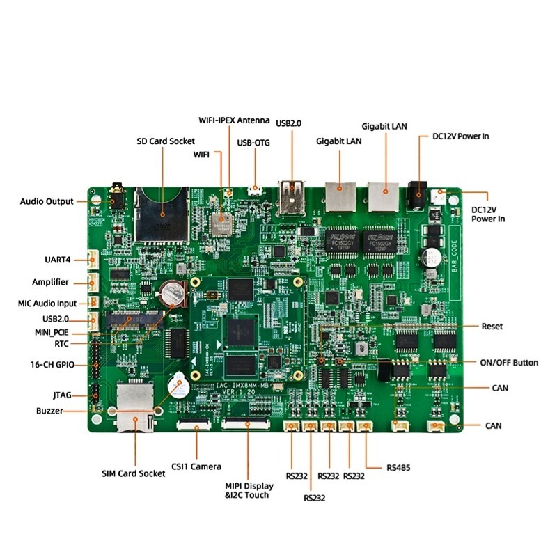 PCB assembly factory for IMX8MM  Android development board motherboards pcba