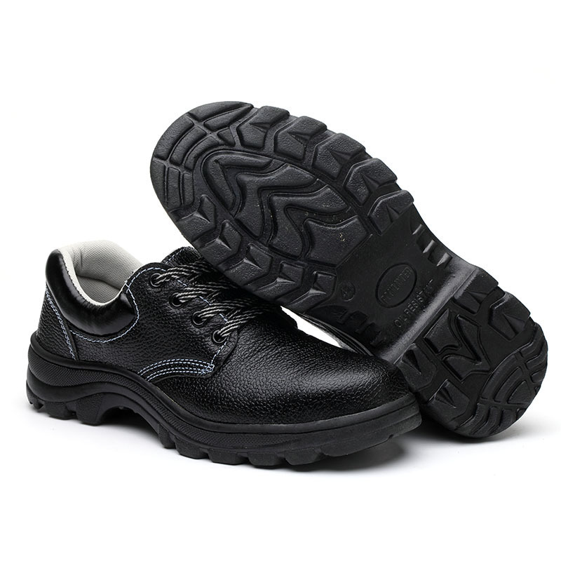 Anti Smash Construction Work Shoes Steel Toe Leather Upper Safety Shoes Low Cut Steel midsole Rubber Shoes for Men Unisex Rubber