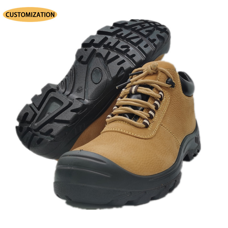 High Quality First layer of  Genuine Leather Steel Toe outdoor shoes men work  industrial Safety Boots